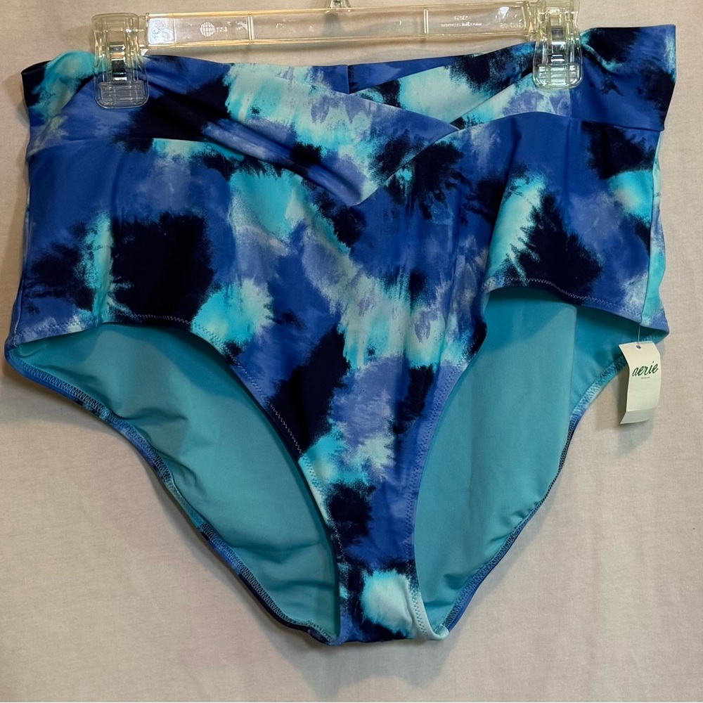 AA-501 Aerie NWT PLUS SIZE XXL High Cut Full Coverage Colorful Bikini Bottoms‎